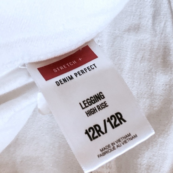 EXPRESS Stretch Plus Denim Perfect White High Rise Skinny Jeans 12R NEW (NWOT) - Picture 6 of 8